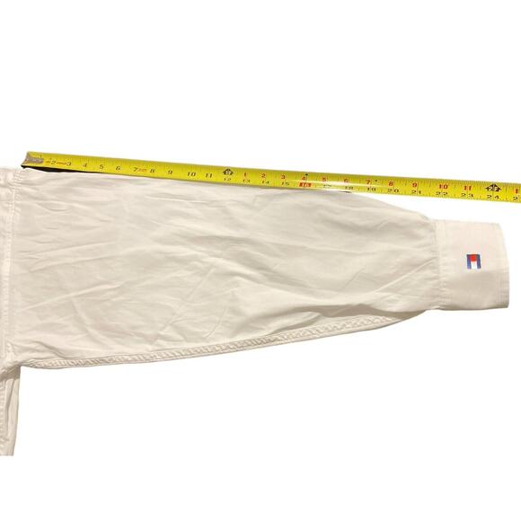 Tommy‎ Hilfiger Golf Shirt White Size XL XG Long Sleeves 100% Cotton - Picture 12 of 12